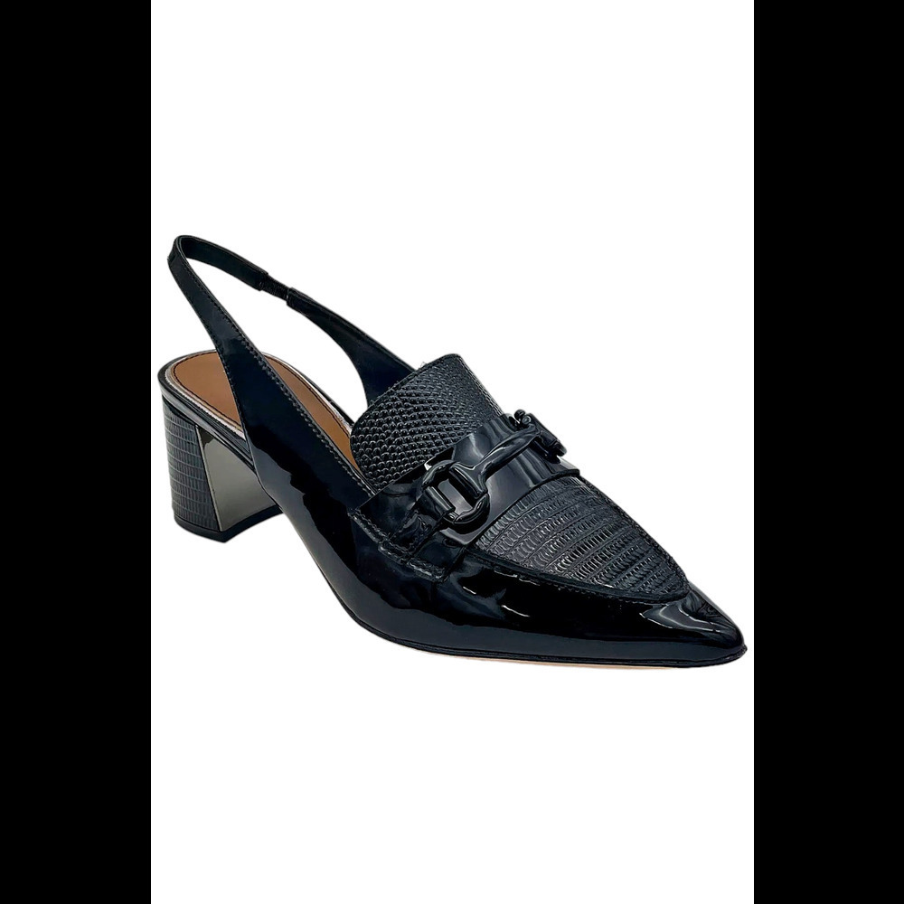 Donald Pliner Women's Saige Patent Leather Slingback Pumps Black - Medium